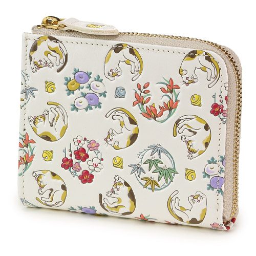 【取り寄せ商品】 浅草文庫 ねこ柄 ミニ財布 - 画像2