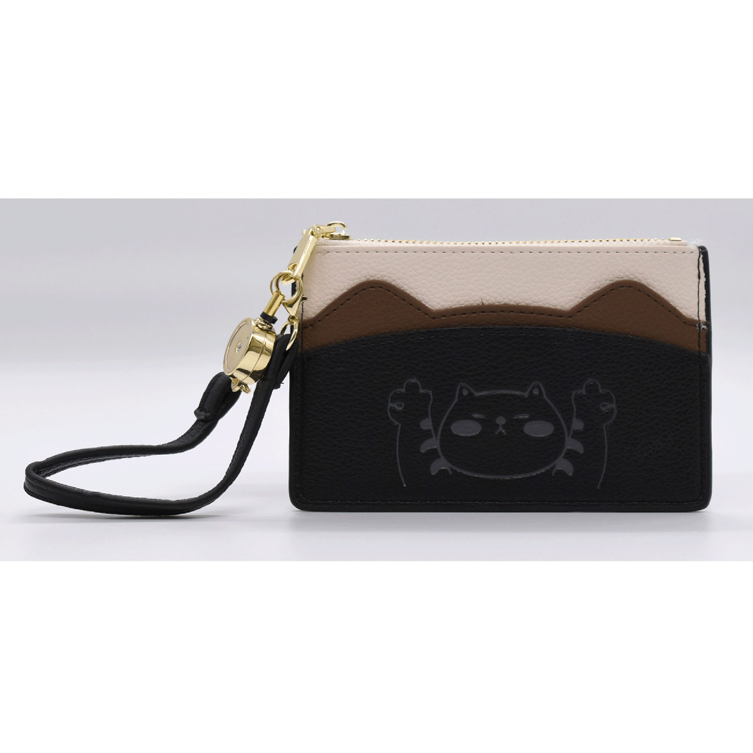 ネコ型押しカードケース - 画像1