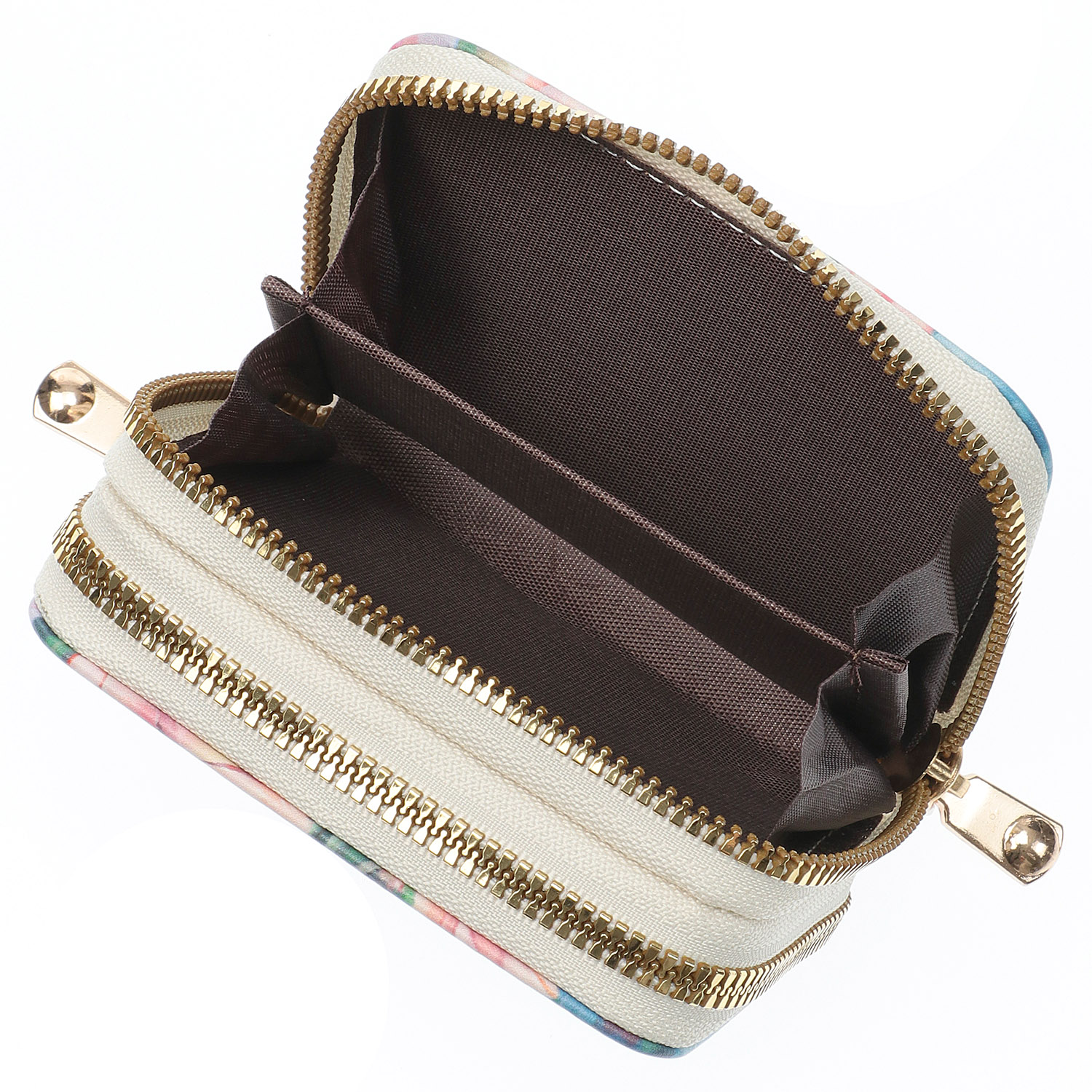 ダブルファスナー式花柄カード入 - 画像5