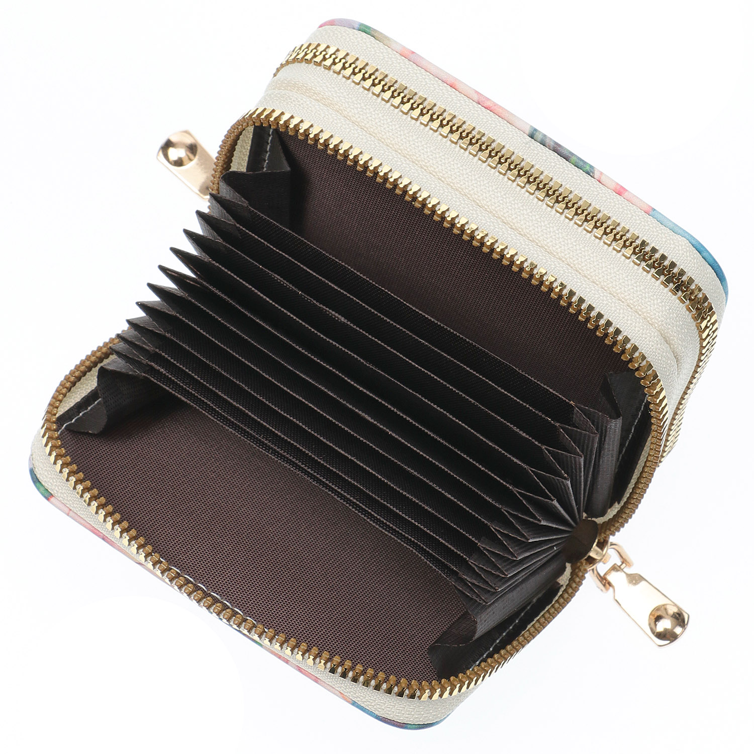 ダブルファスナー式花柄カード入 - 画像6