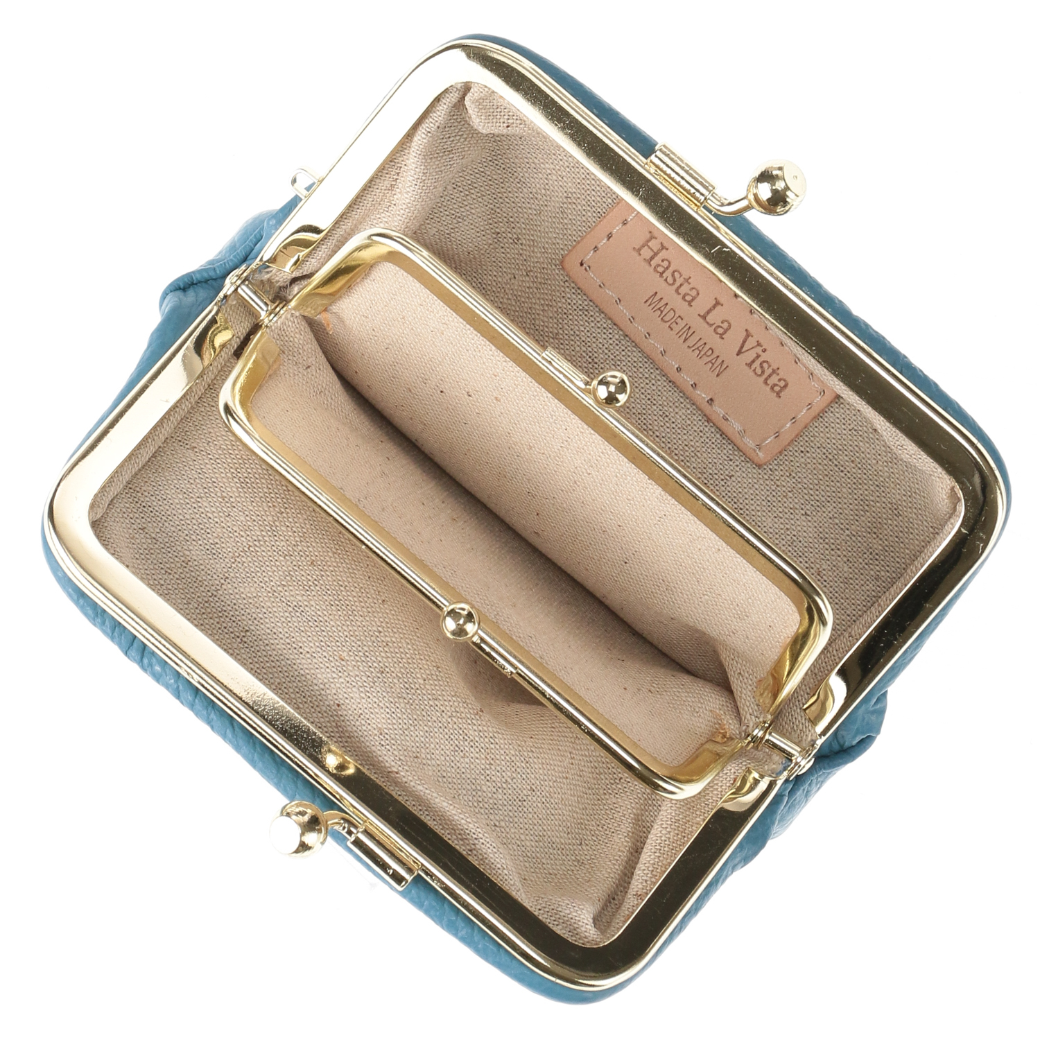 【イタリアンレザー】 日本製 がま口 コンパクト財布 - 画像7