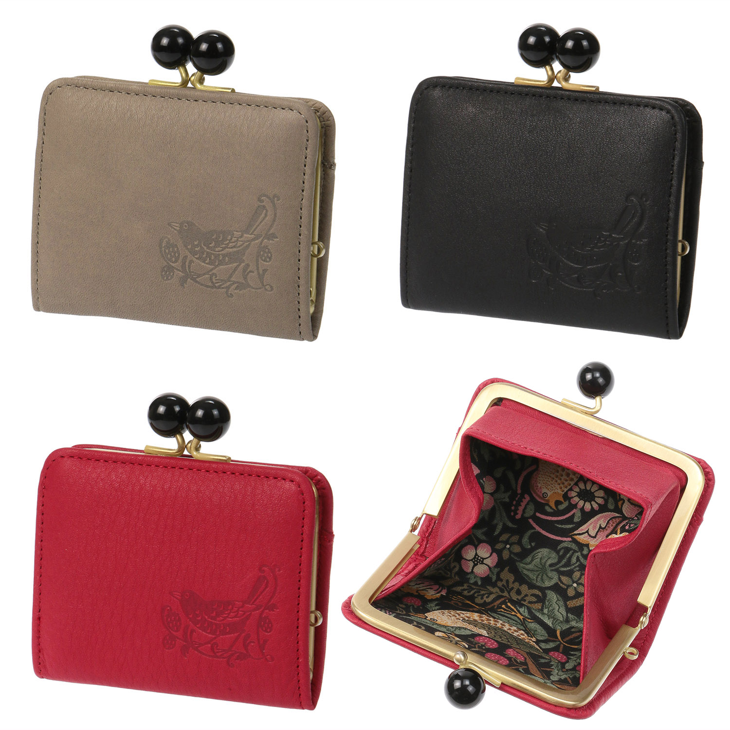 ディア調 モリス型押し がま口小銭入れ - 画像1