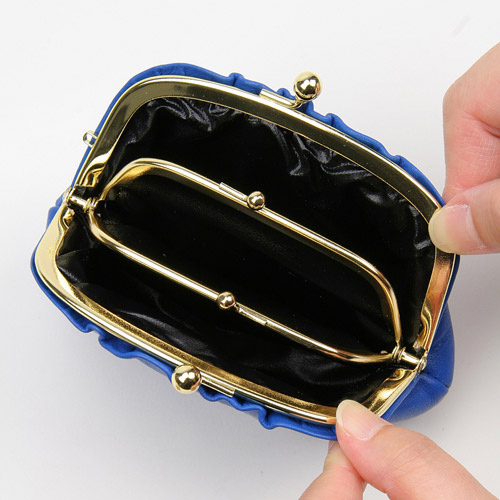 【日本製】 無地ヒダ付親子がま口 - 画像14