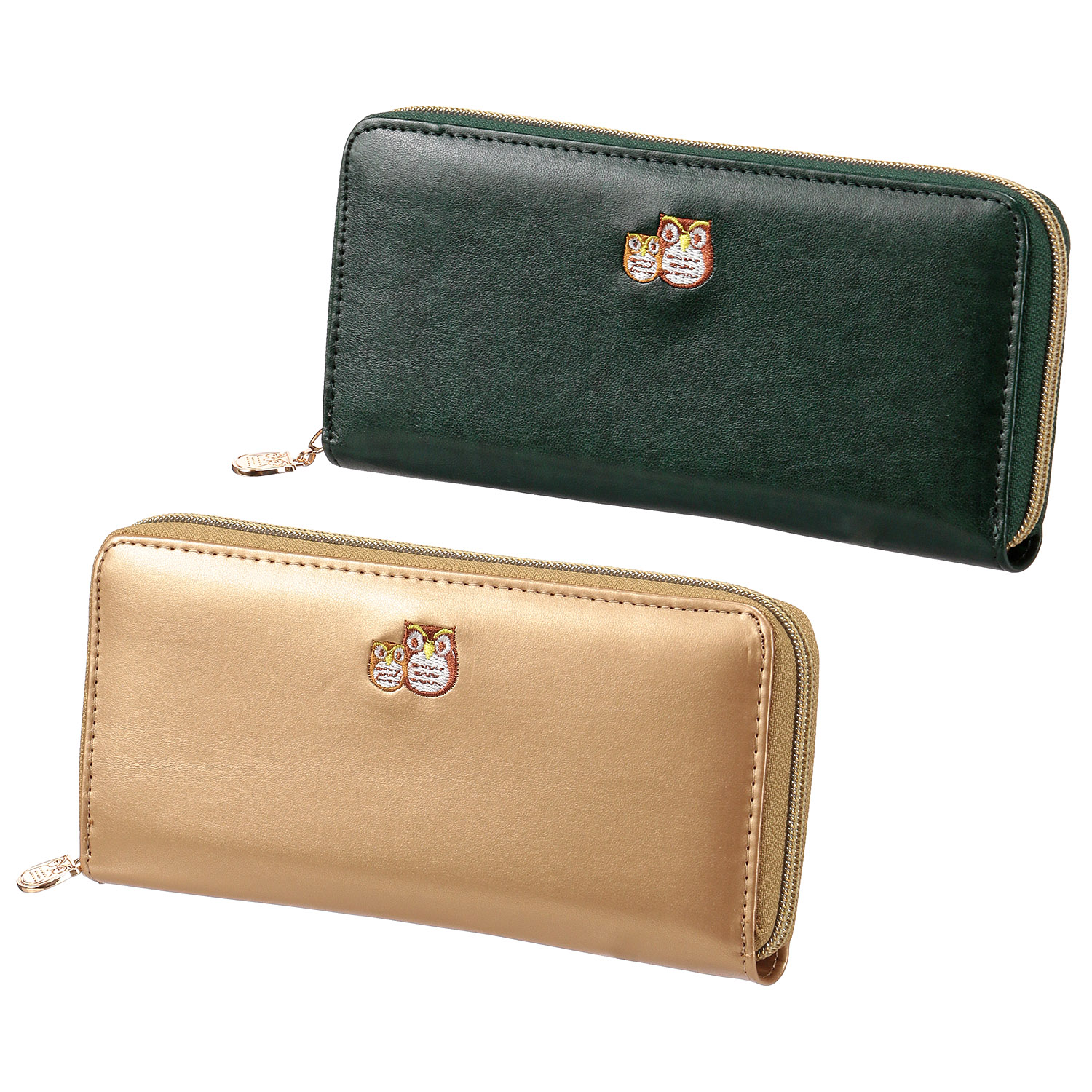 縁起財布ふくろう刺繍 - 画像1