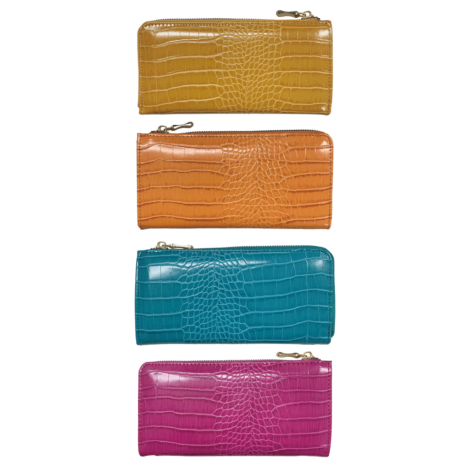 クロコ型押L字長財布
