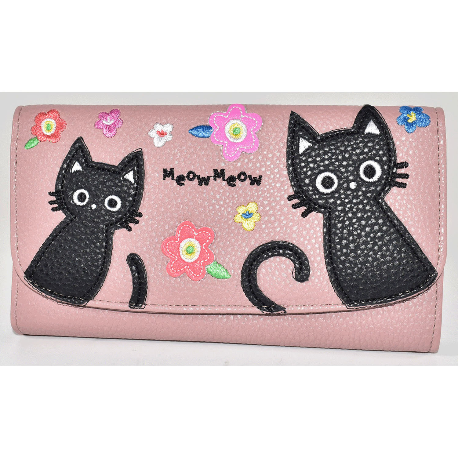 猫パッチワーク かぶせ長財布 - 画像9