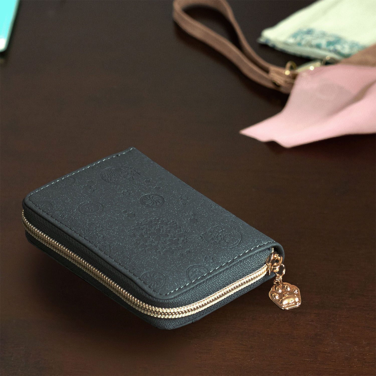 猫柄ラウンドファスナーミニ財布 - 画像1