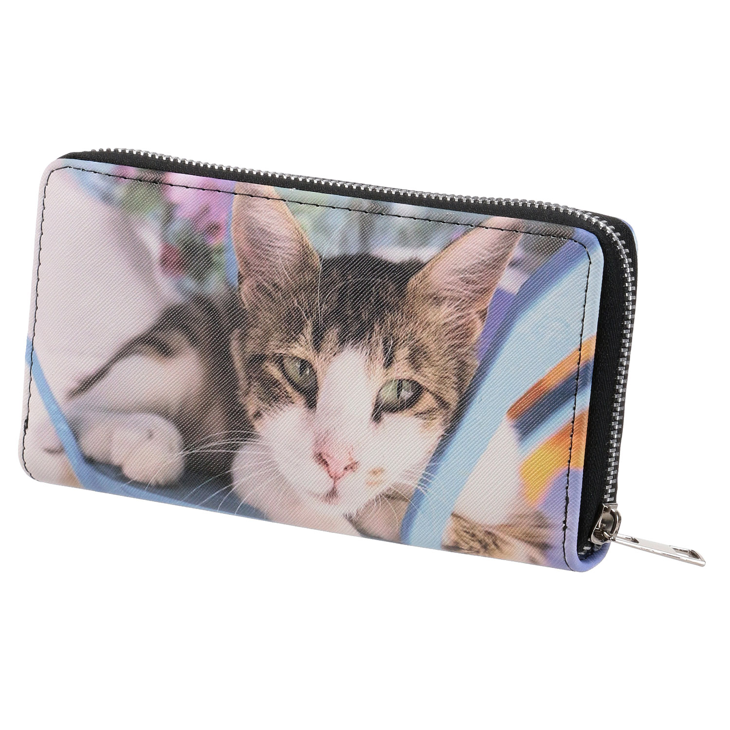 猫転写ラウンドファスナー長財布 - 画像7