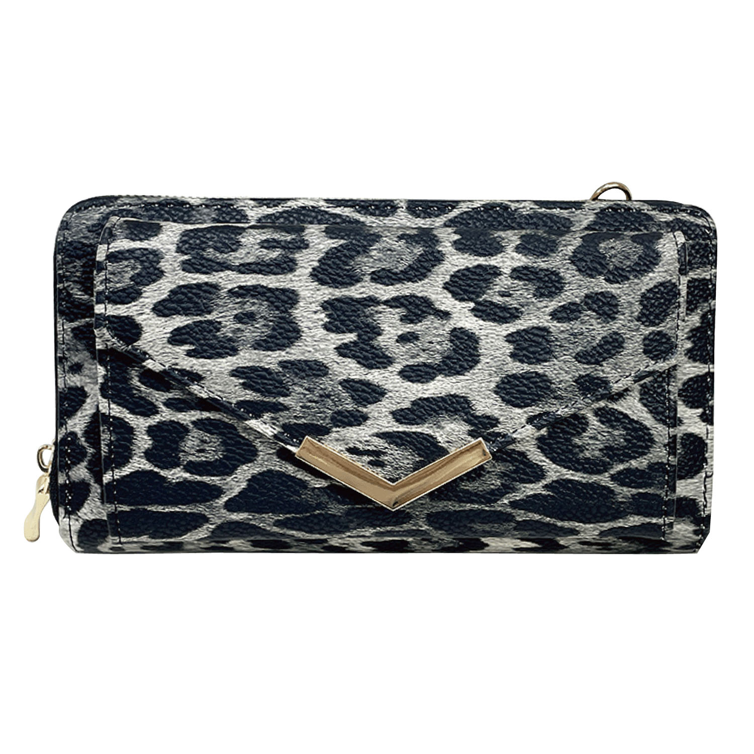 ヒョウ柄ショルダーウォレット