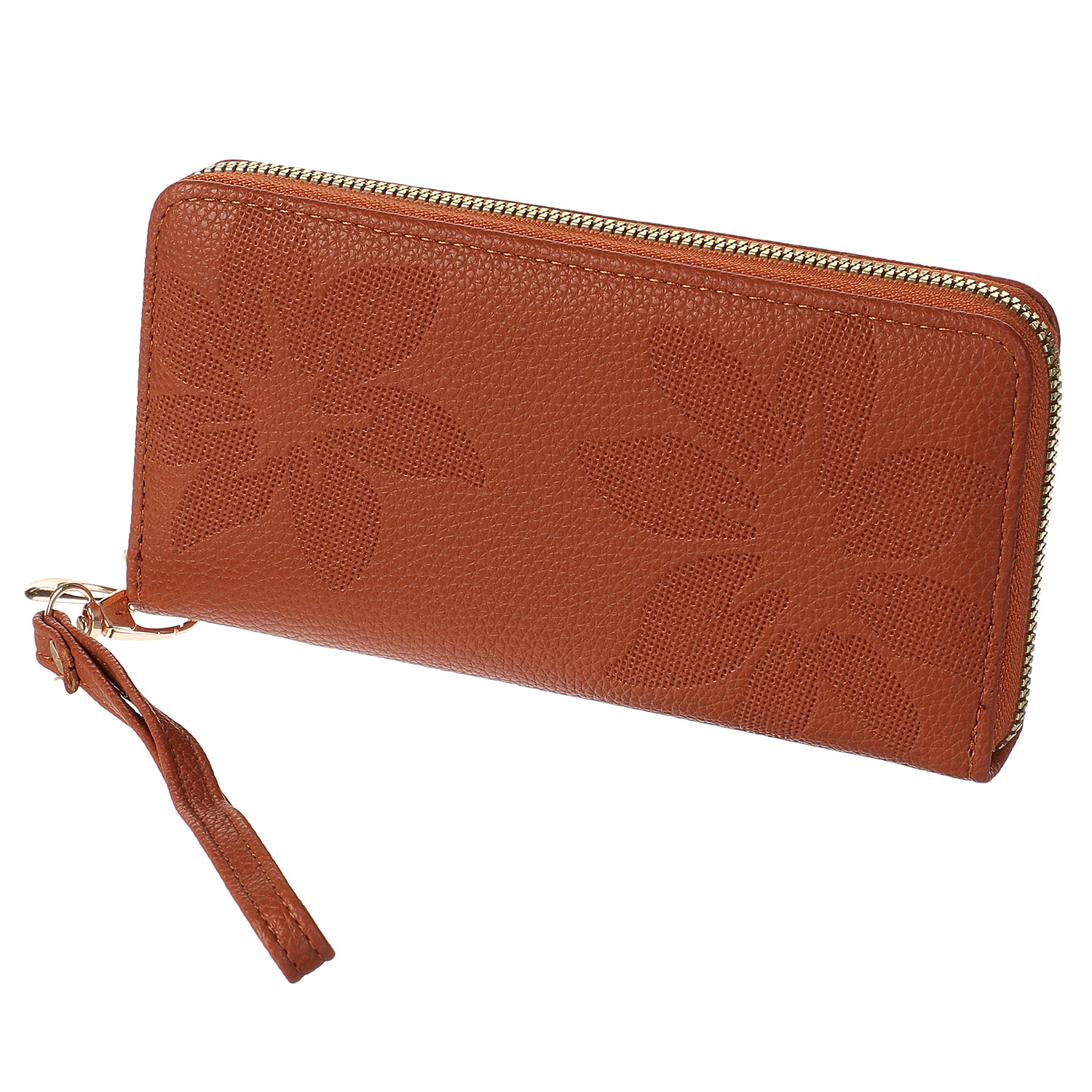 花型押し ラウンドファスナー長財布