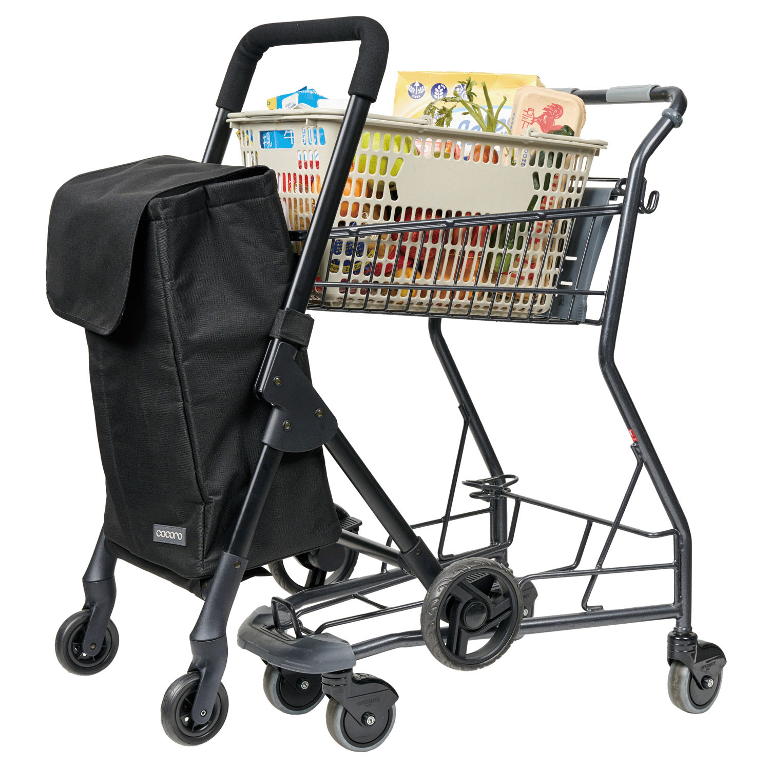【cocoro】 4輪前押しショッピングカート ＊保冷保温機能付き - 画像4