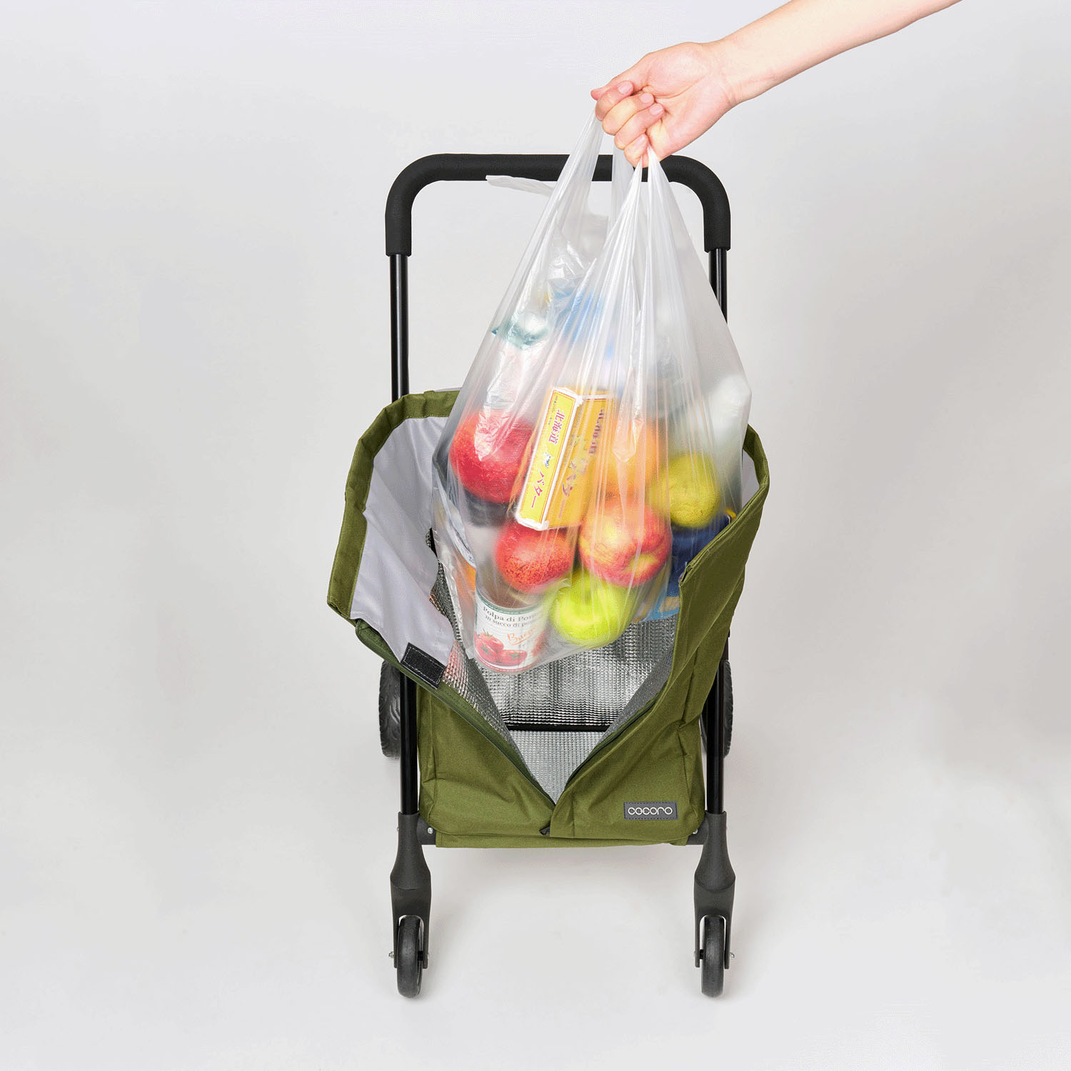 【cocoro】 4輪前押しショッピングカート ＊保冷保温機能付き - 画像9