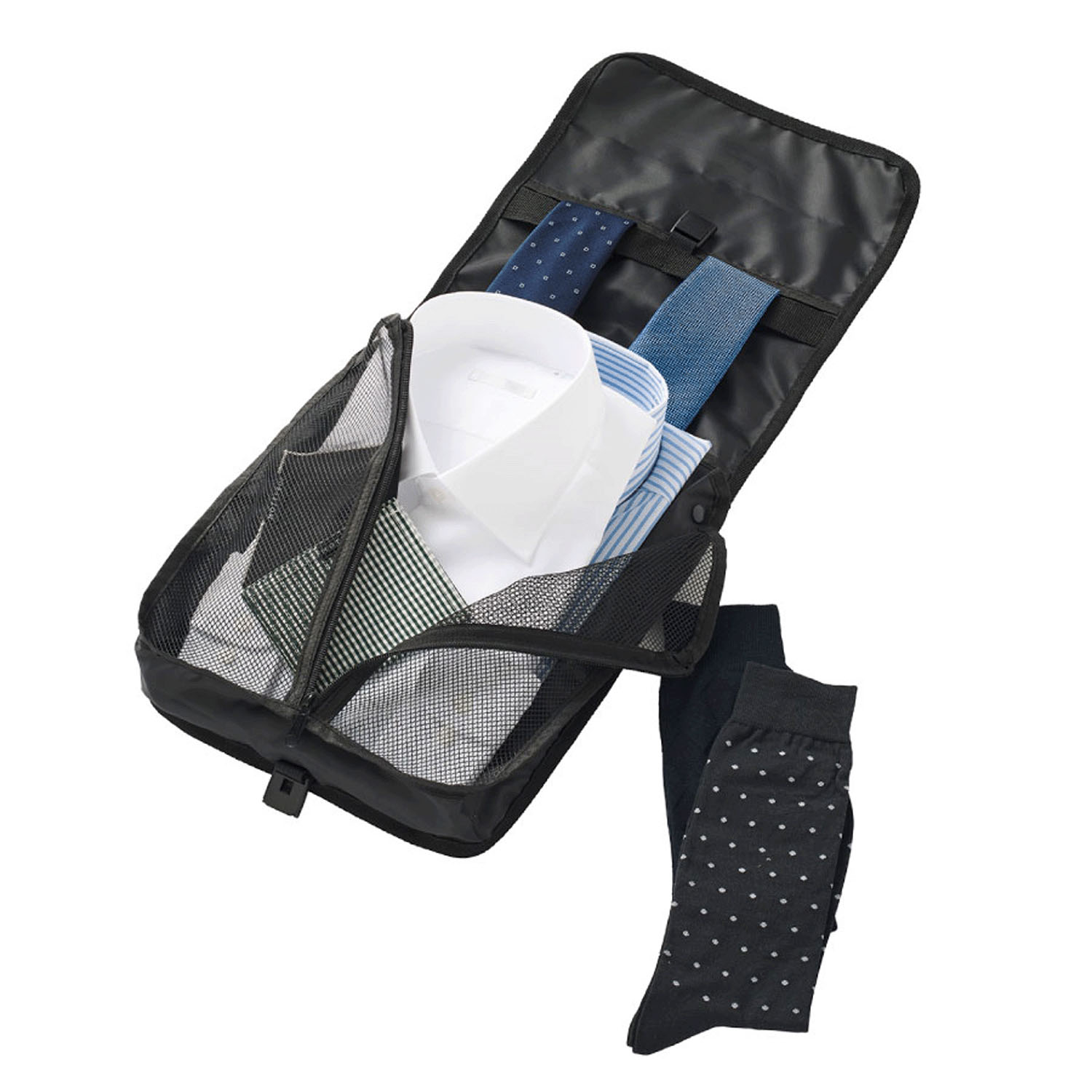 【トラベルグッズ】 お着がえ収納ポーチ