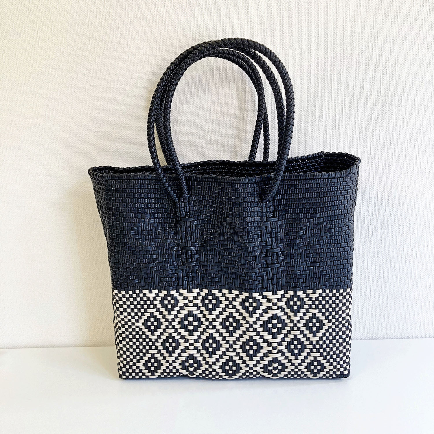 【大人気】MoonBird 手編みのメルカドバッグ 正方形S - 画像7