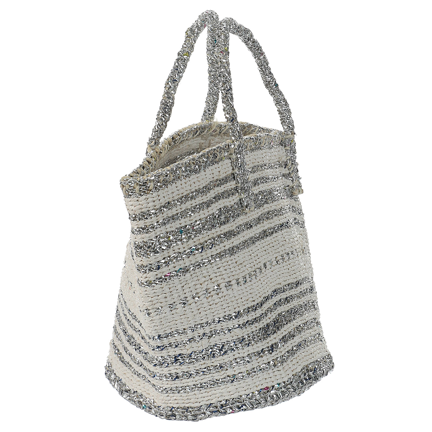 ケニアストライプサイザルカゴバッグ - 画像2