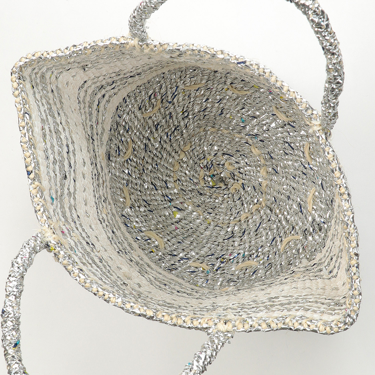 ケニアストライプサイザルカゴバッグ - 画像3