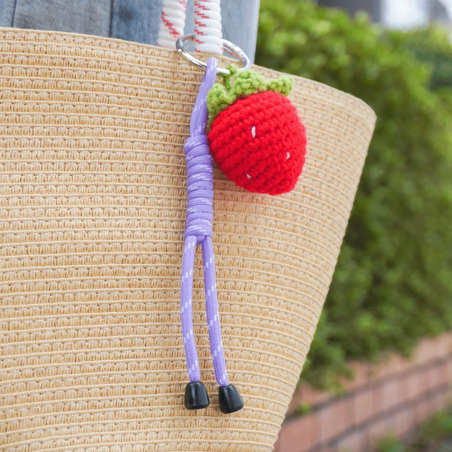 COOCO フルーツチャーム付カゴバッグ - 画像3