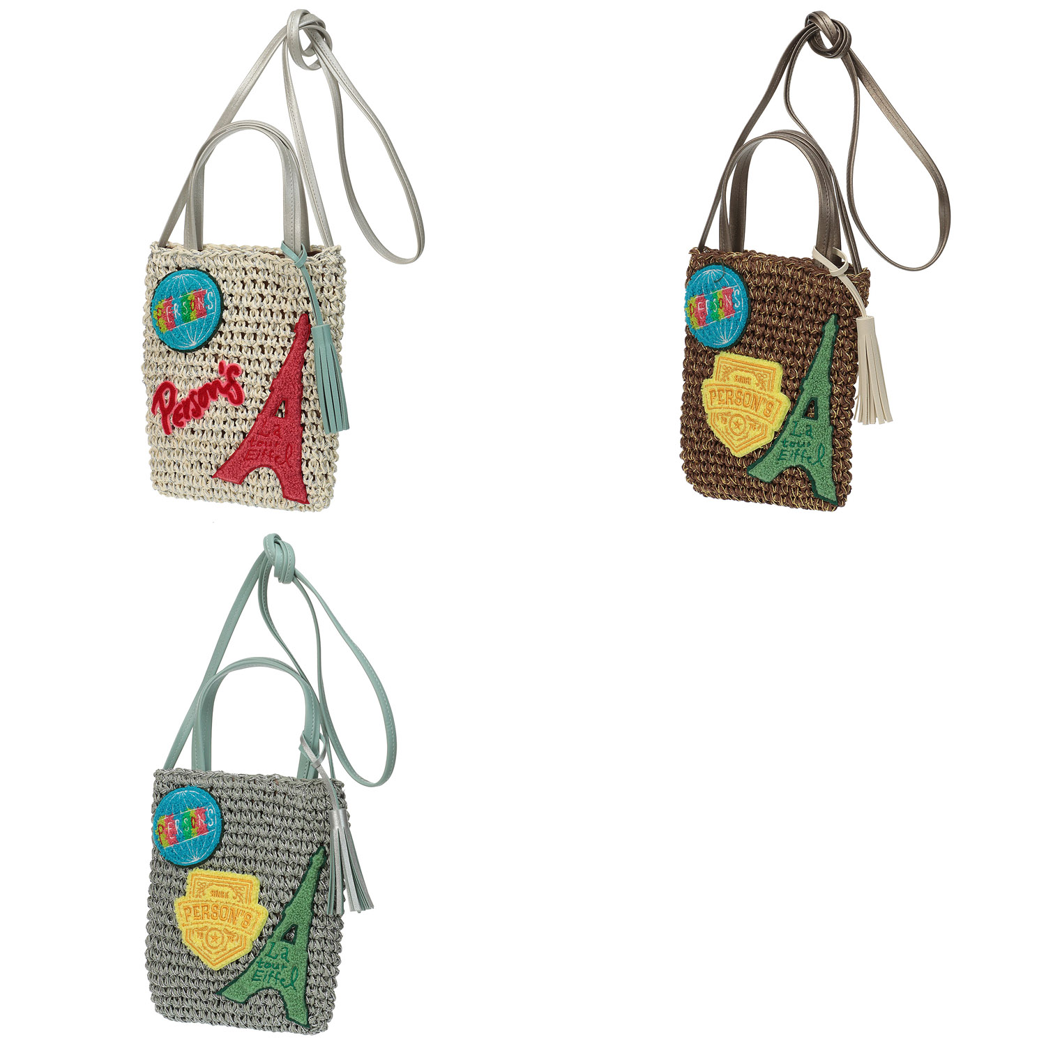 PERSONS ペーパー刺繍ミニショルダーバッグ - 画像2