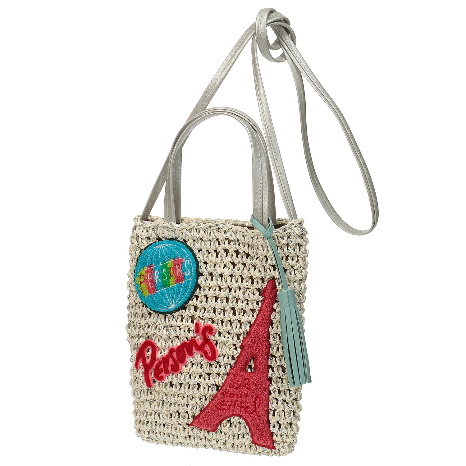 PERSONS ペーパー刺繍ミニショルダーバッグ - 画像3