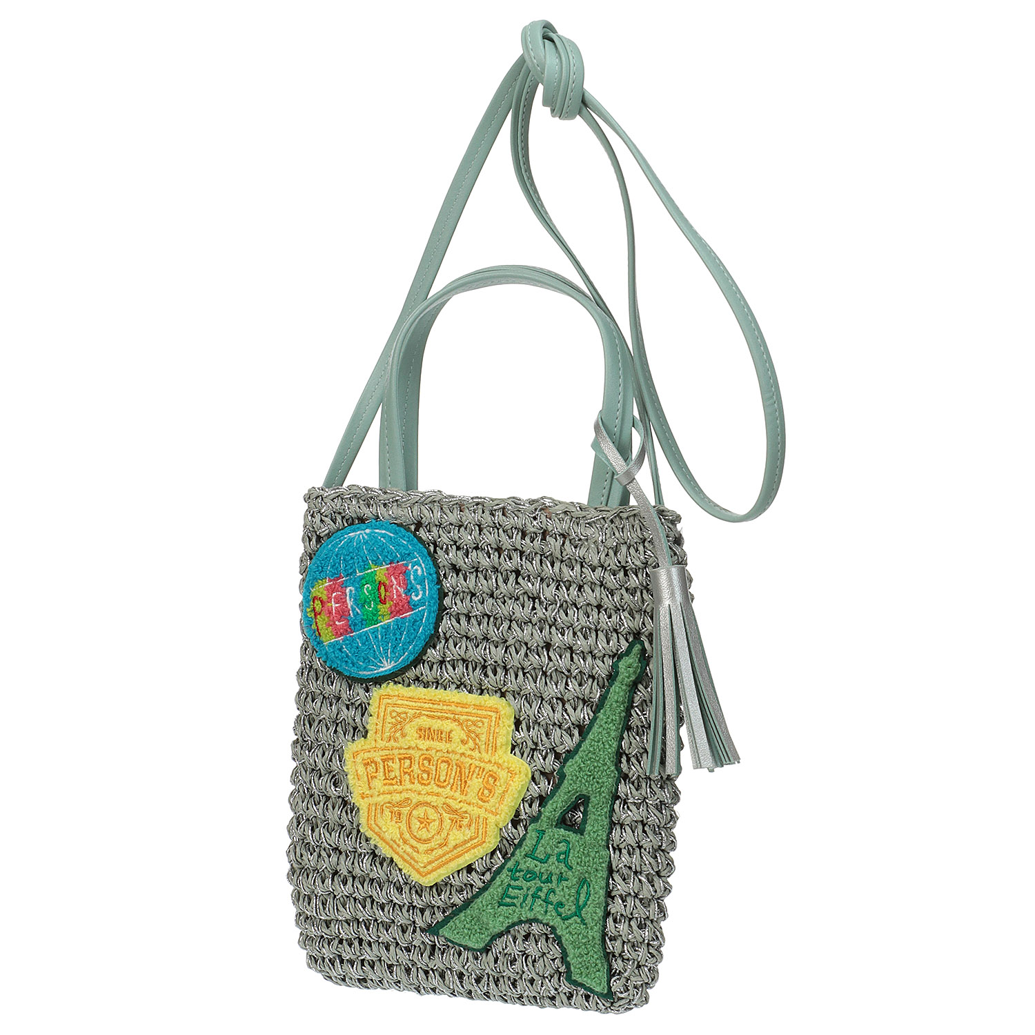 PERSONS ペーパー刺繍ミニショルダーバッグ - 画像7