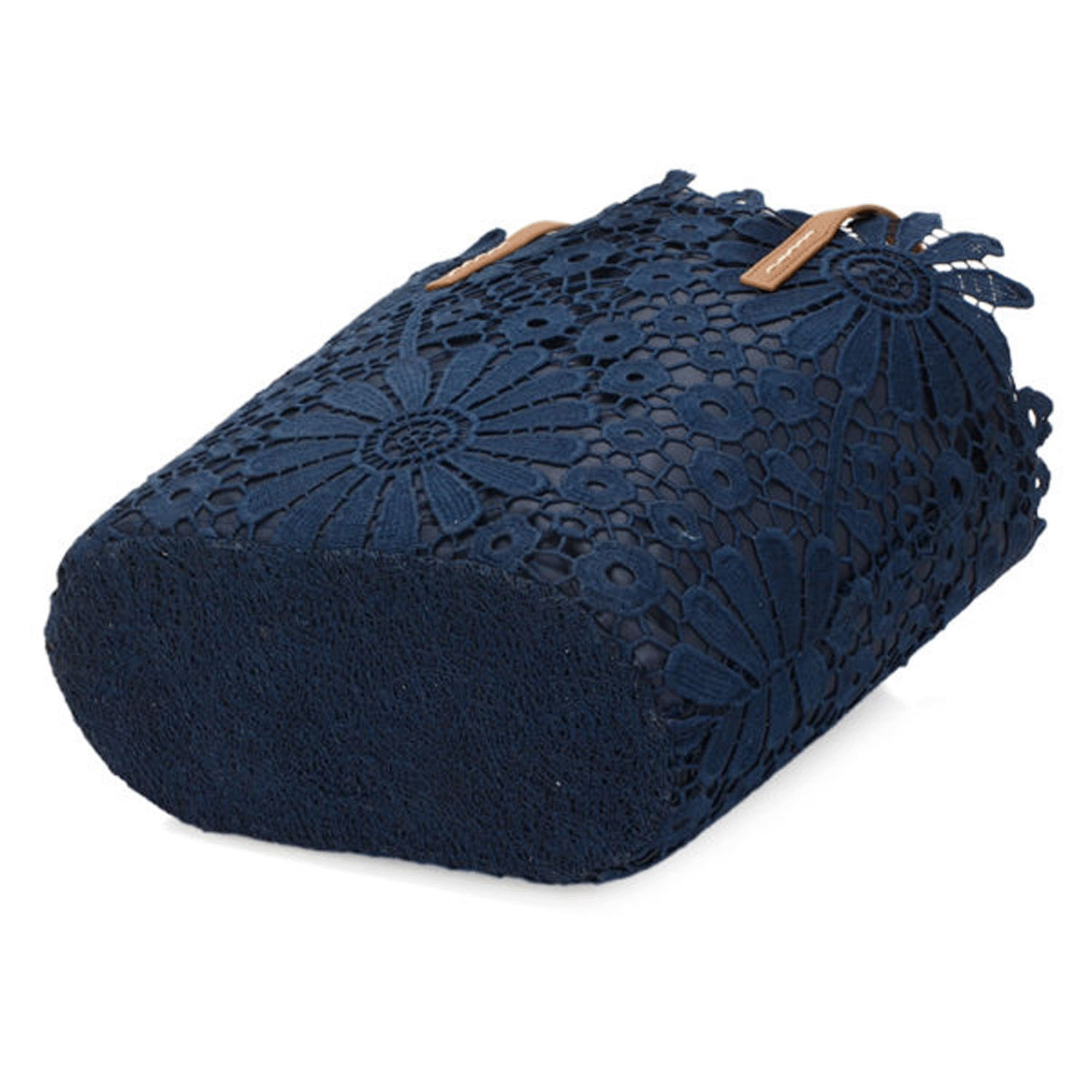 花柄レースカゴ型バッグ 縦型 - 画像4