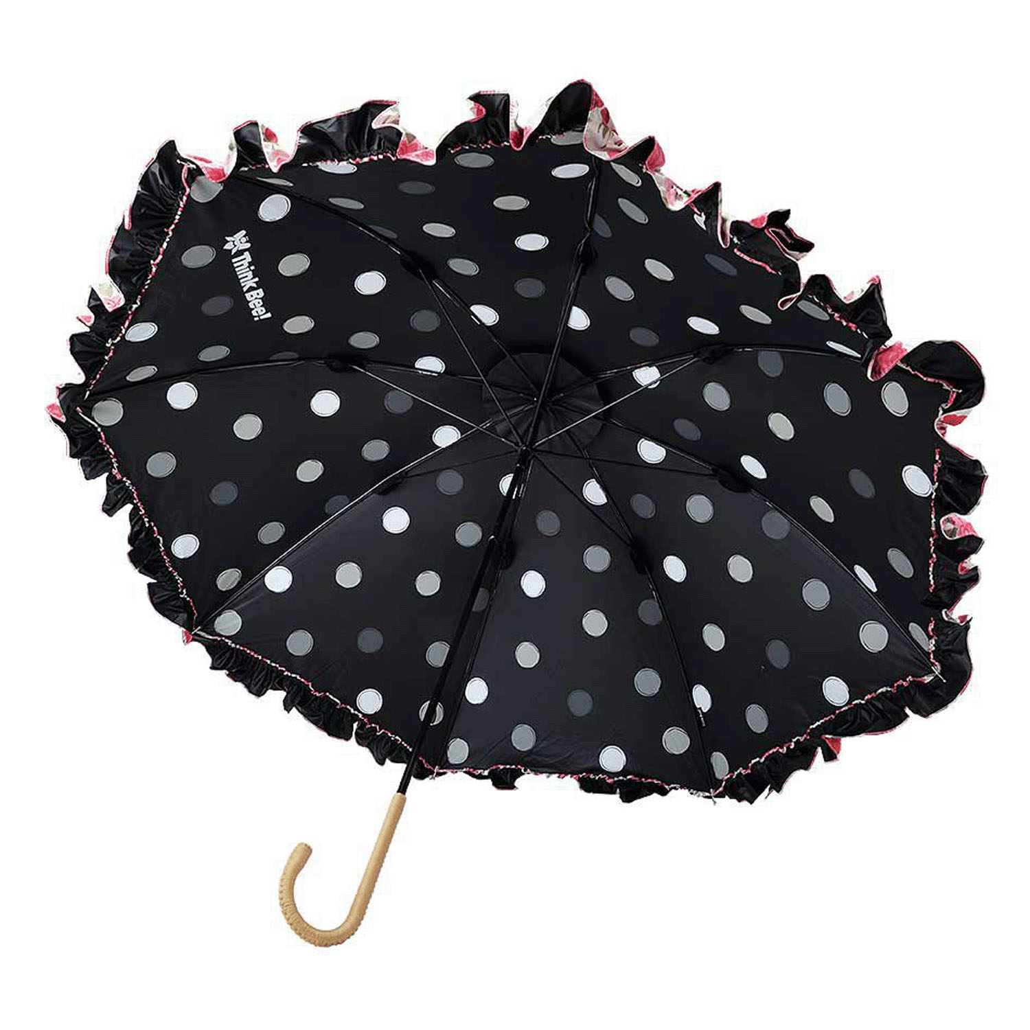 ThinkBee！カサノヴァ 晴雨兼用長傘 パゴダ （フリル付）（アンティークローズ） - 画像7