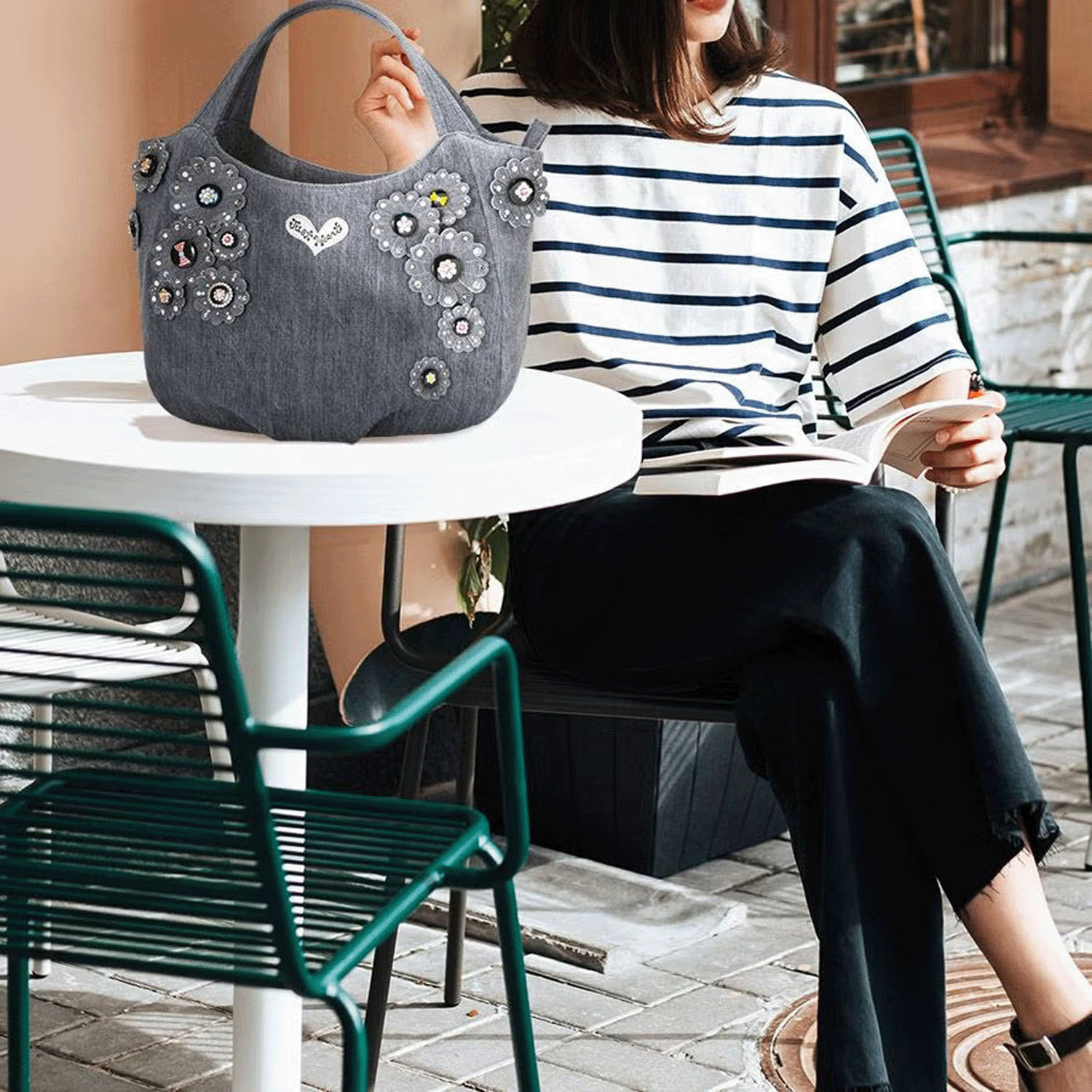 Think Bee！マルガリータバッグ グレー - 画像6