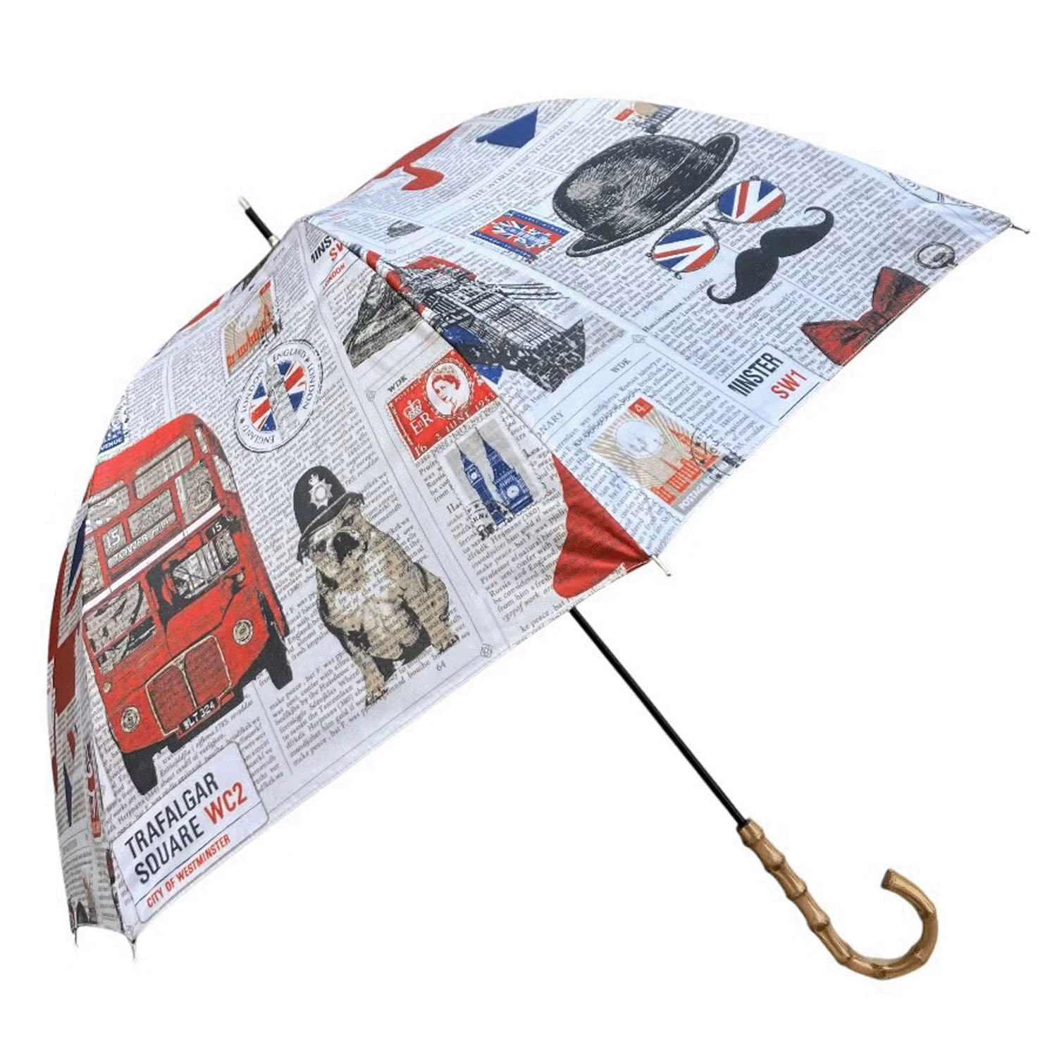 ThinkBee！カサノヴァ 晴雨兼用長傘（アイラブロンドン） - 画像2