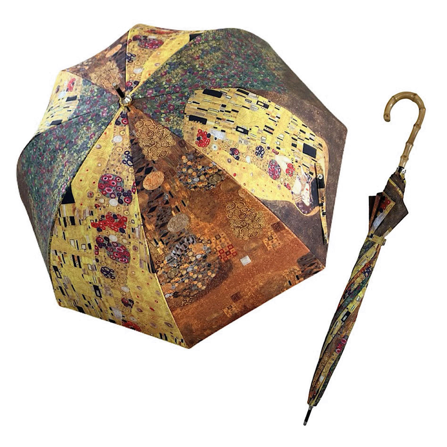 ThinkBee！カサノヴァ 晴雨兼用長傘（クリムトコラージュ） - 画像1