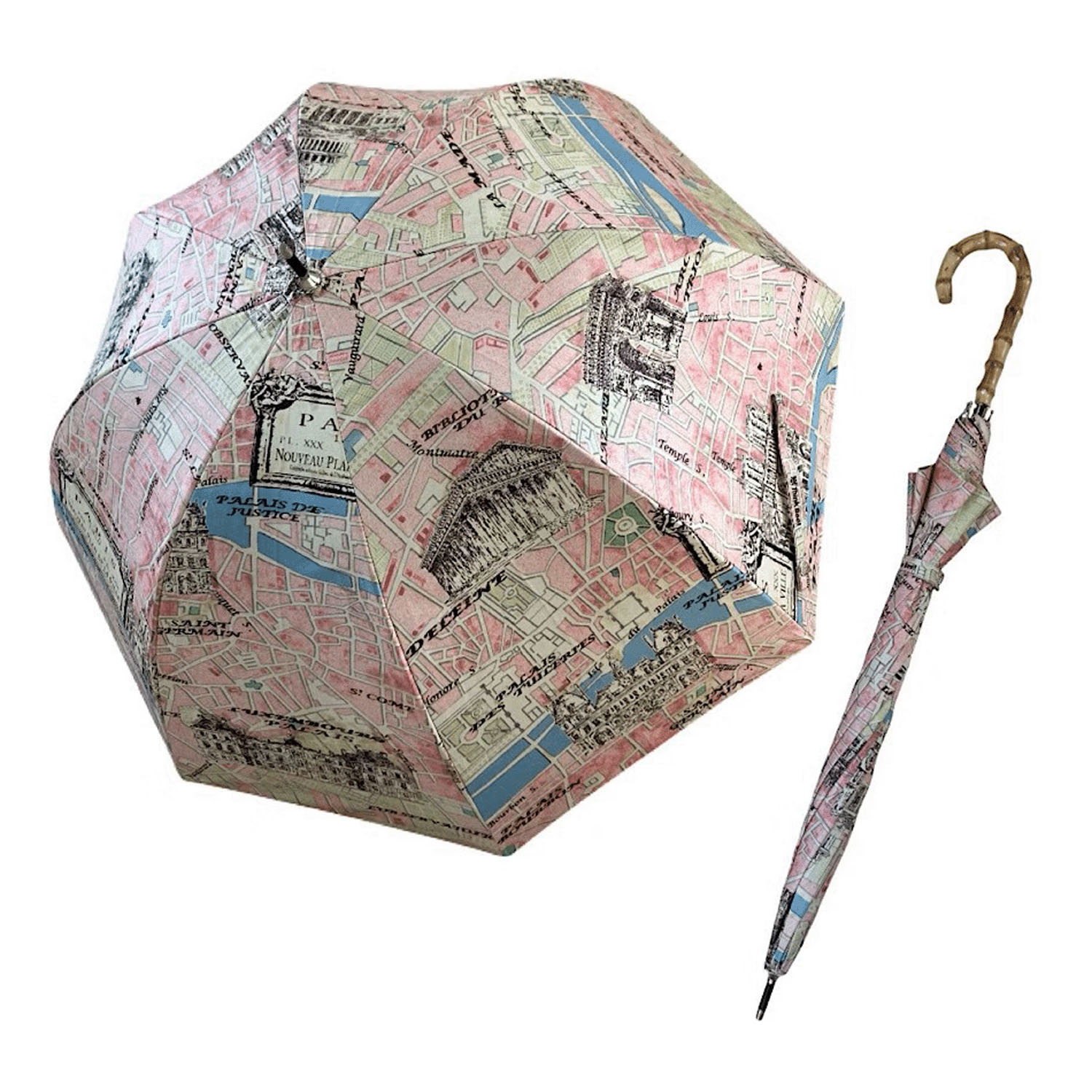 ThinkBee！カサノヴァ 晴雨兼用長傘（パリスピンク） - 画像1