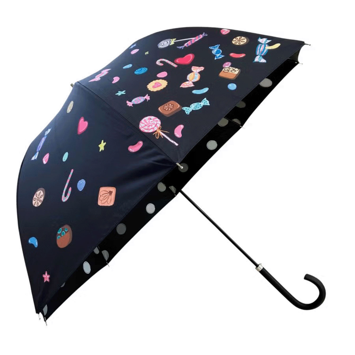 ThinkBee！カサノヴァ 晴雨兼用長傘（キャンディカラメーラ） - 画像2