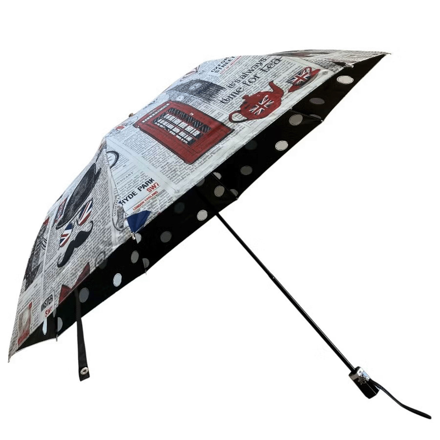 ThinkBee！カサノヴァ 晴雨兼用折りたたみ傘（アイラブロンドン） - 画像2