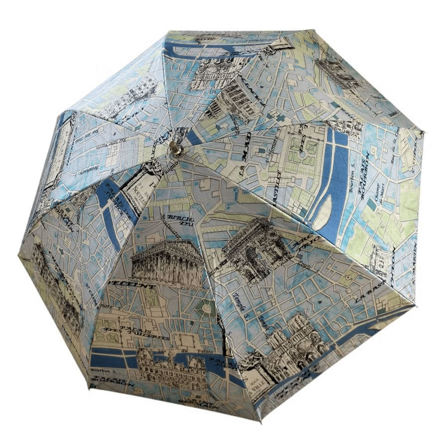 ThinkBee！カサノヴァ 晴雨兼用折りたたみ傘（パリスブルー） - 画像3