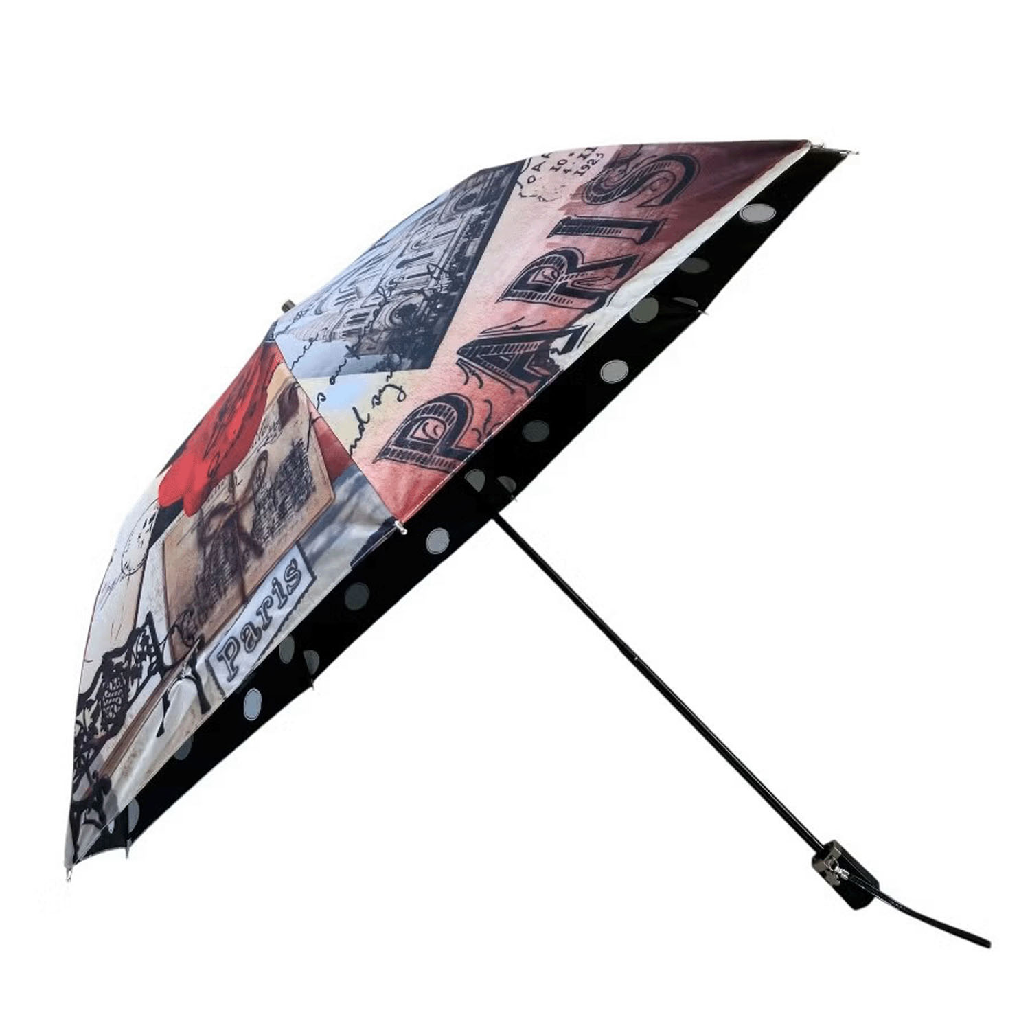 ThinkBee！カサノヴァ 晴雨兼用折りたたみ傘 （ルージュアルダン） - 画像2