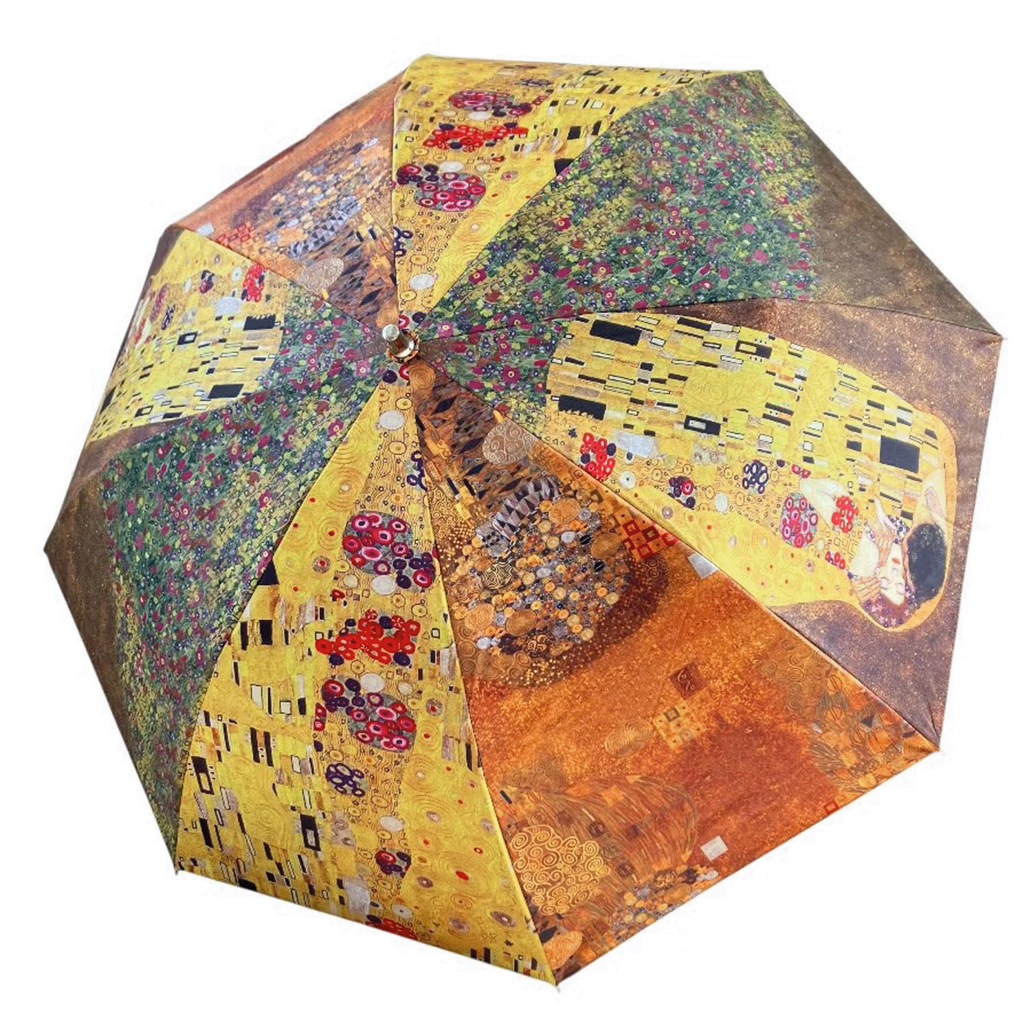 ThinkBee！カサノヴァ 晴雨兼用折りたたみ傘（クリムトコラージュ） - 画像3