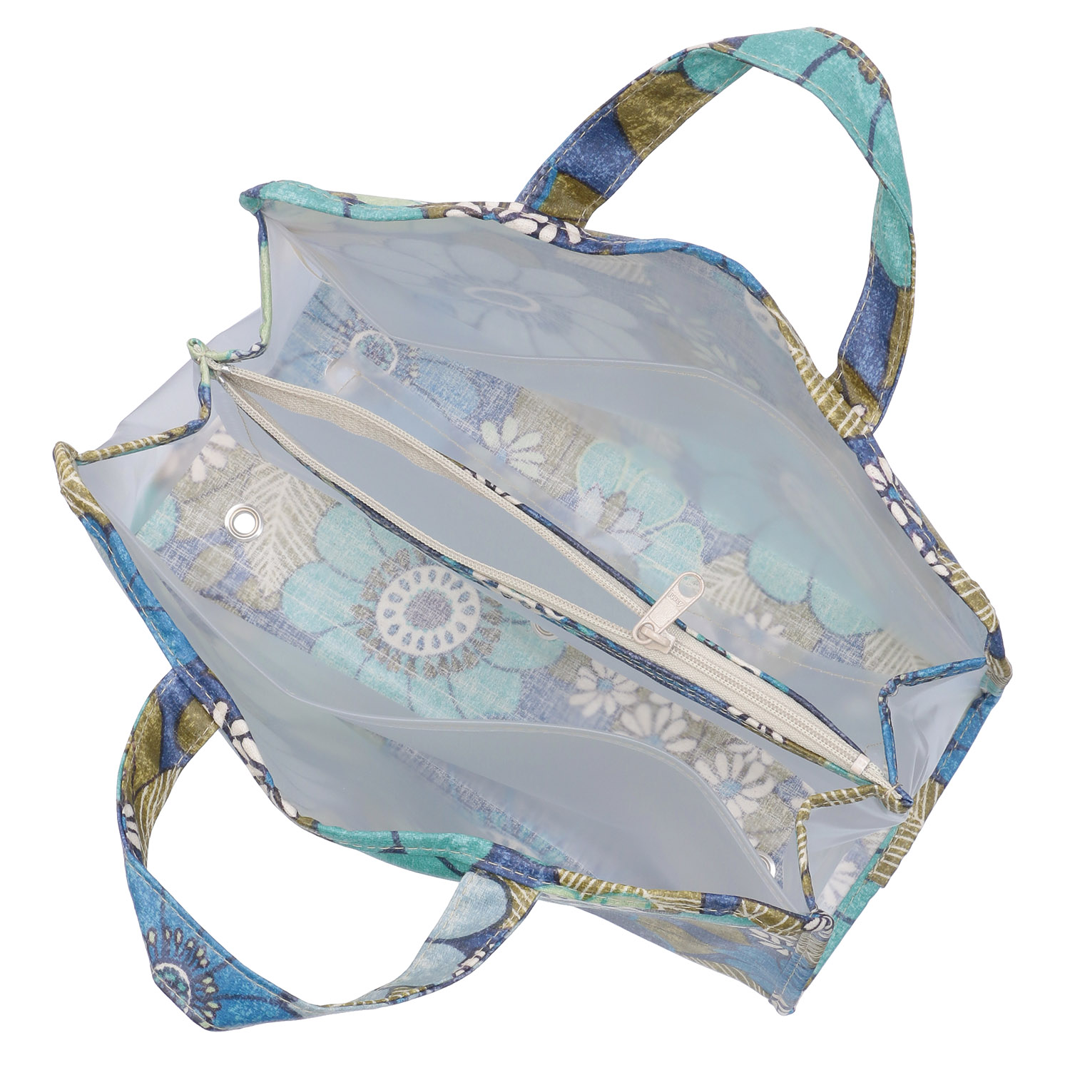 温泉バッグ レトロフラワー柄 - 画像4