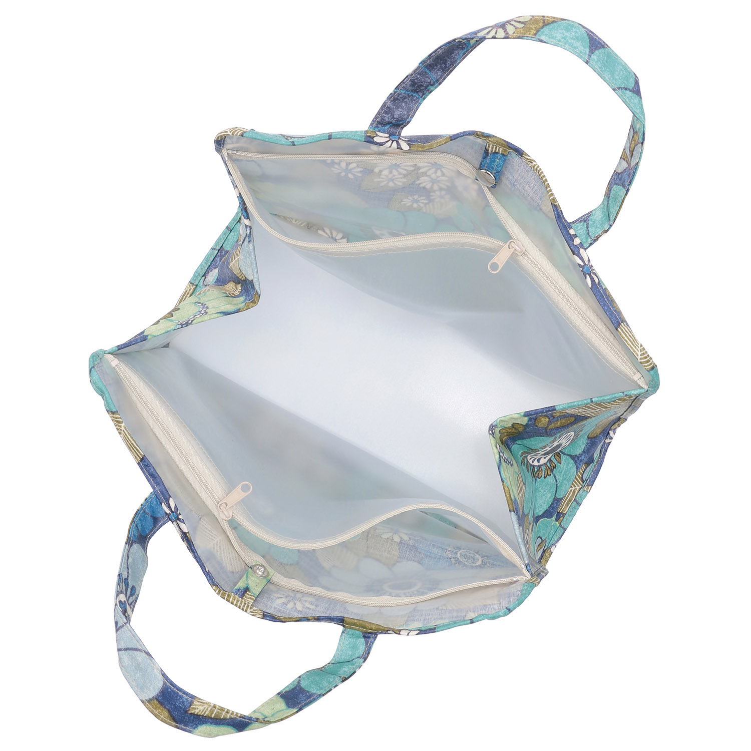 大型温泉バッグ レトロフラワー柄 - 画像3