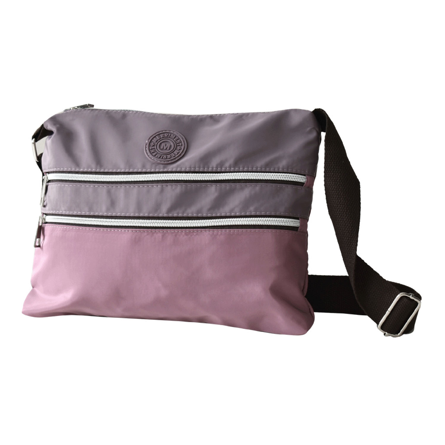 MERRIMENT バイカラー3ファスナーショルダーバッグ - 画像4