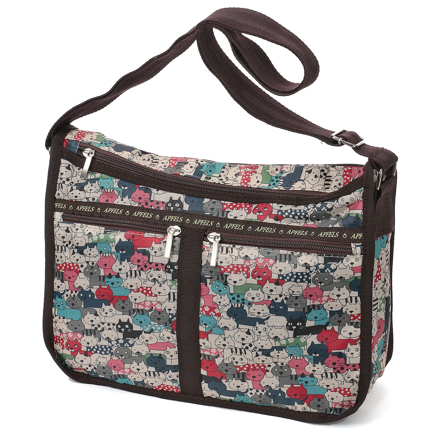 キャット柄船型ショルダーバッグ - 画像2