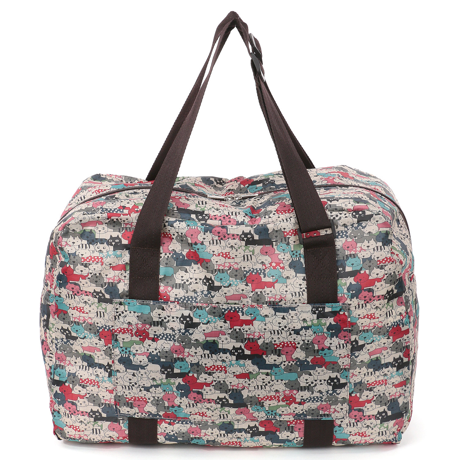 キャット柄コンパクトボストンバッグ - 画像3