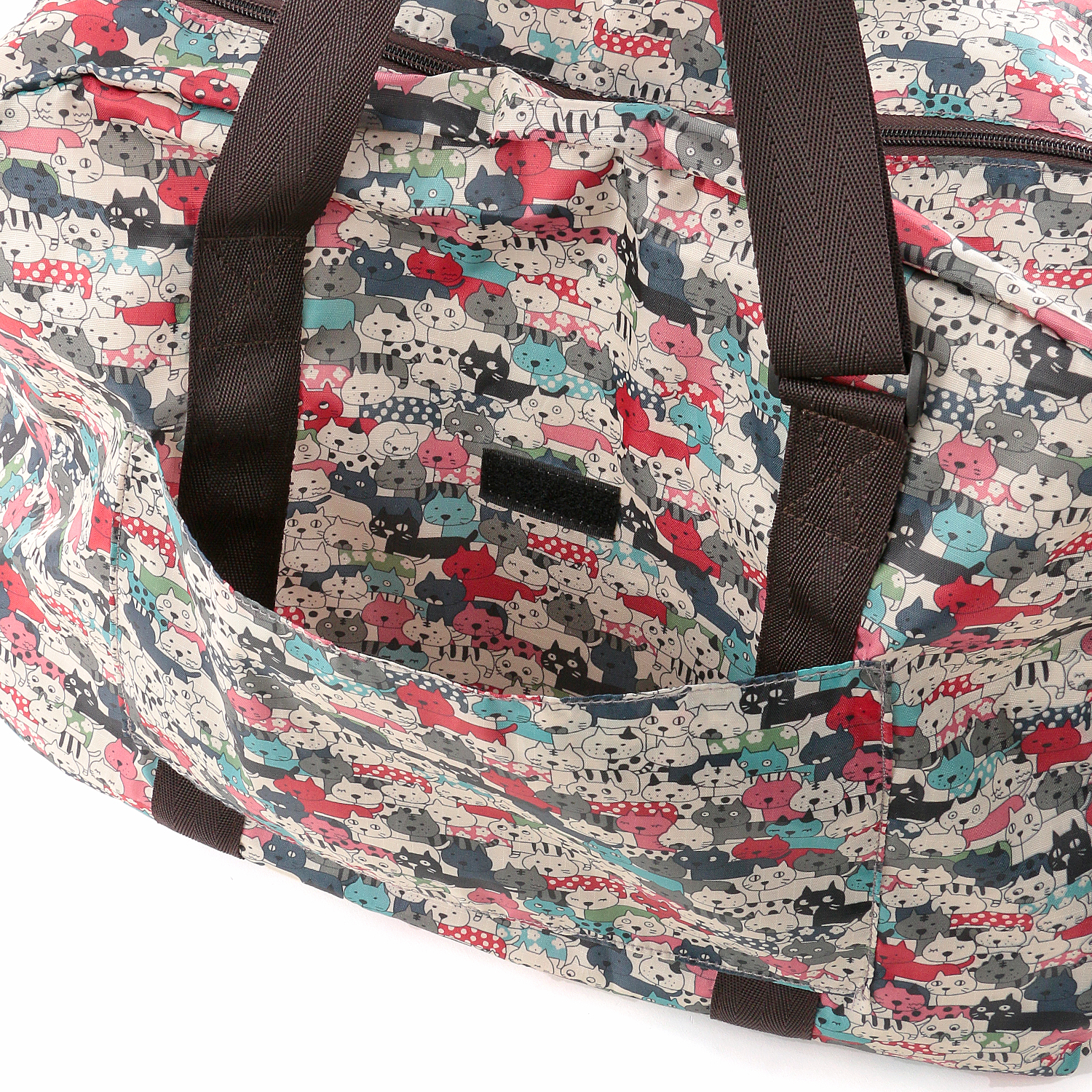 キャット柄コンパクトボストンバッグ - 画像5