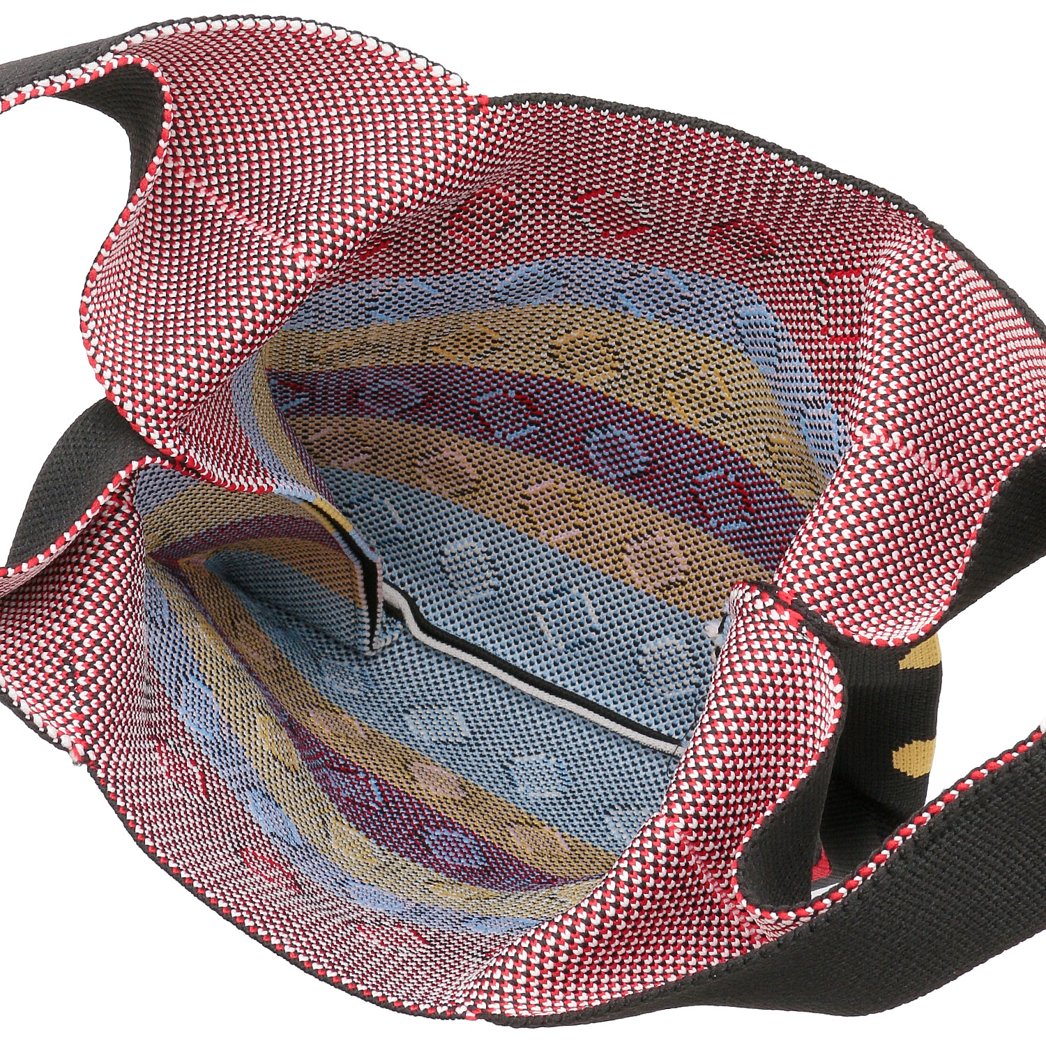 【15ー00は完売終了】柄ものニットくり手バッグ小 - 画像4