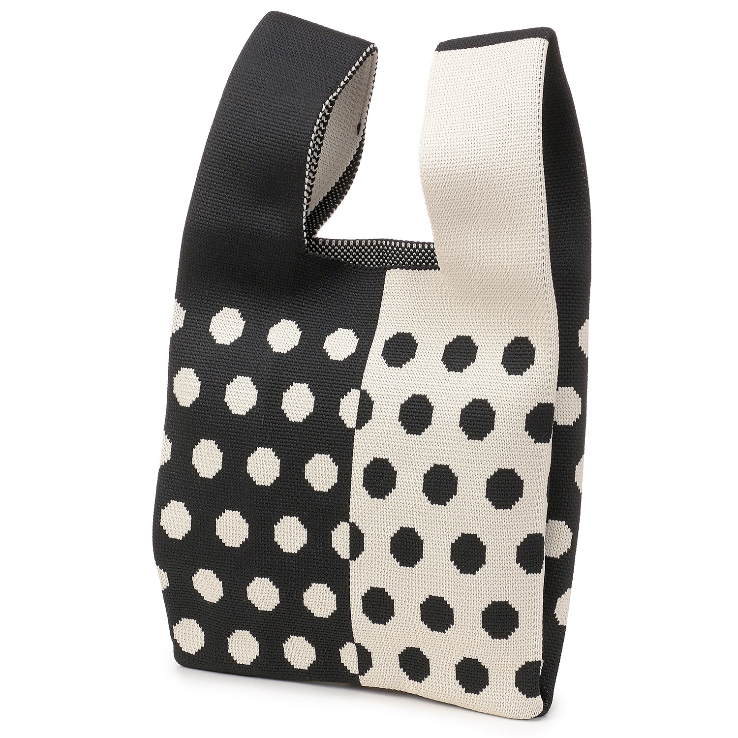 【15ー00は完売終了】柄ものニットくり手バッグ小 - 画像6