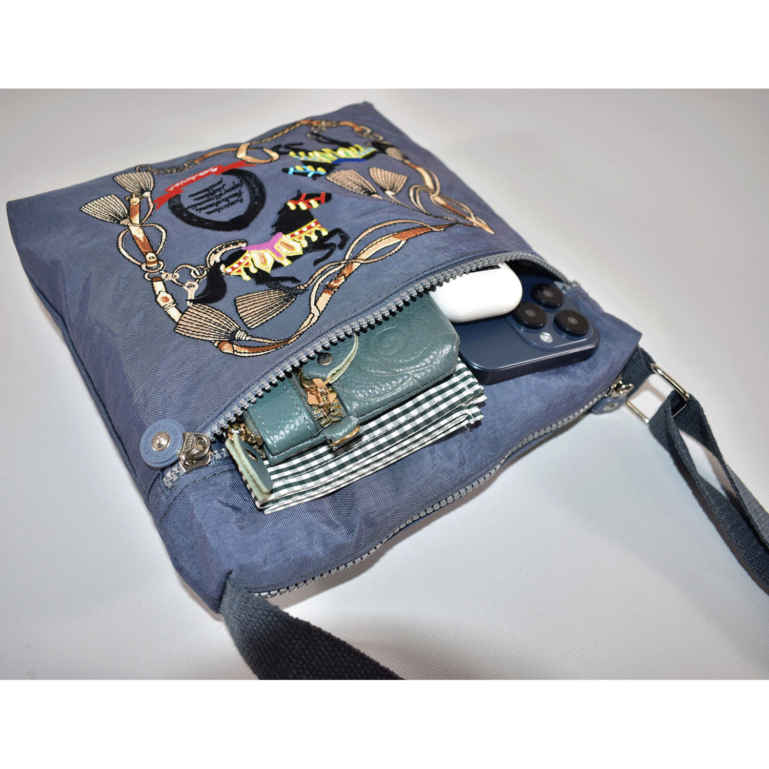 馬刺繍 スクエア型ショルダーバッグ - 画像7