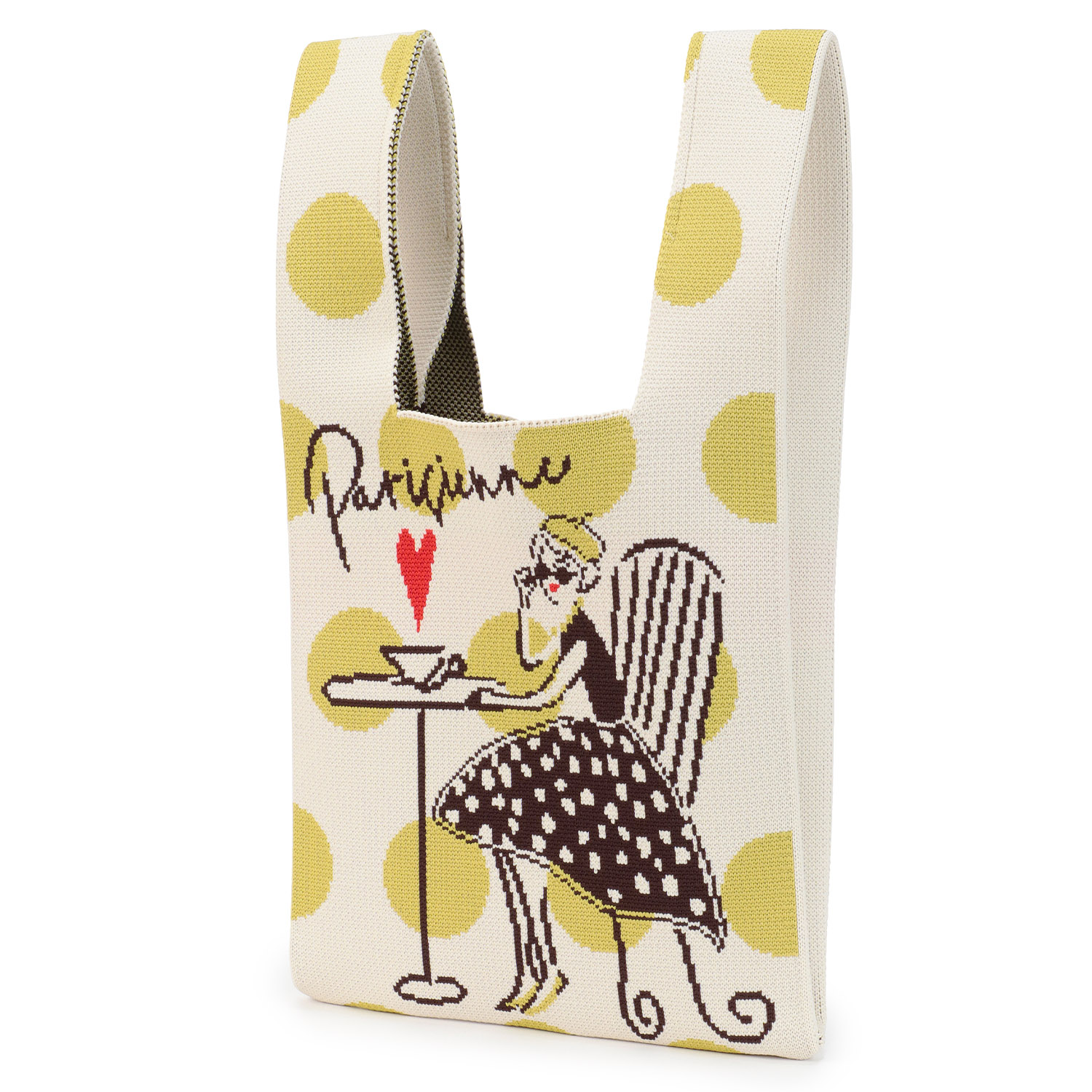 ドットと女の子ニットバッグ - 画像5