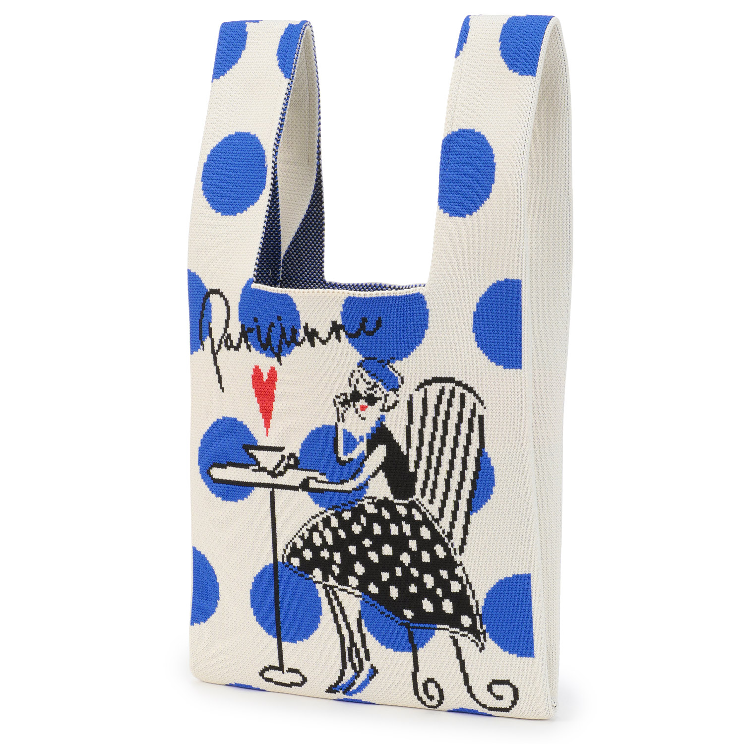 ドットと女の子ニットバッグ - 画像6