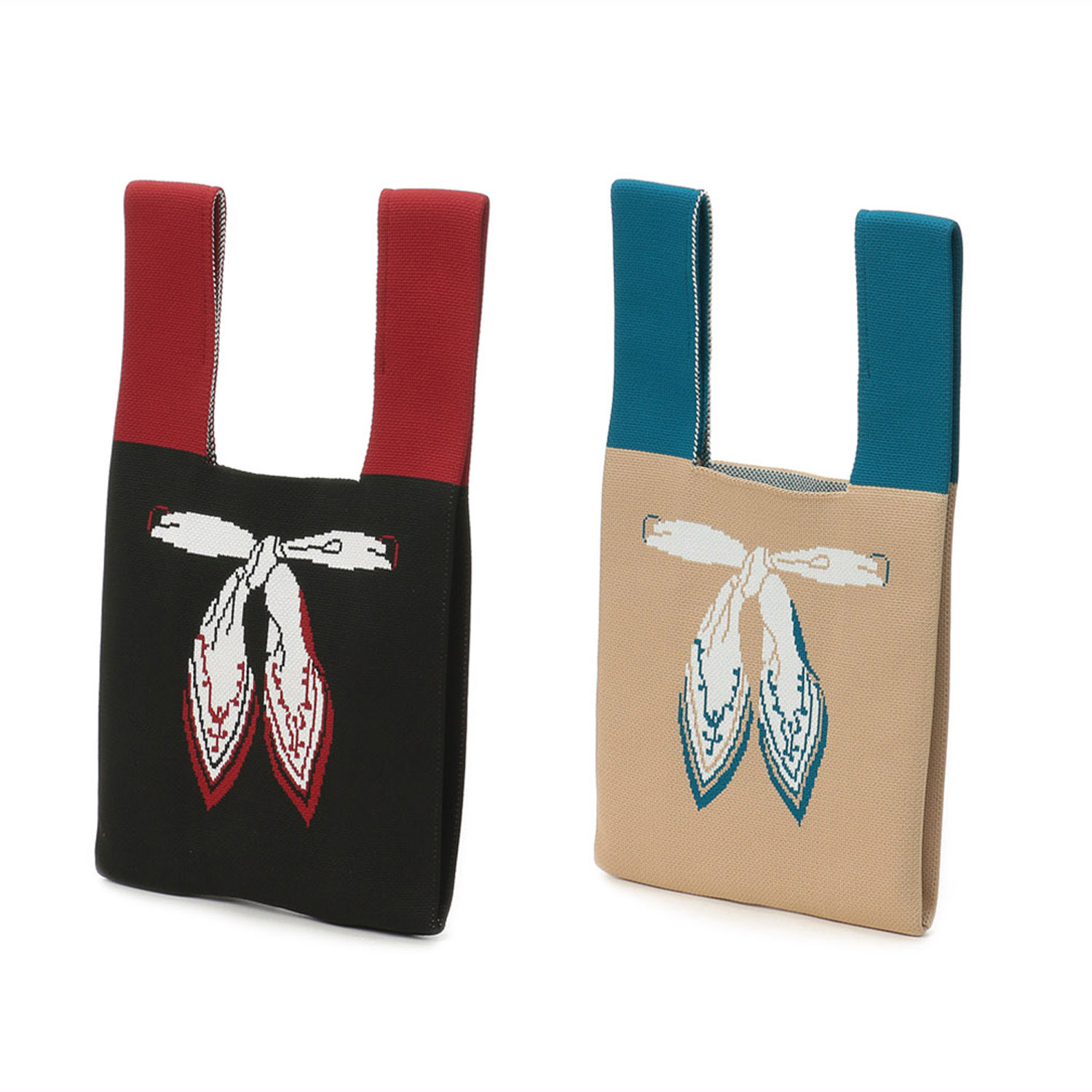 【エトワール別注柄】スカーフ柄ニットバッグ - 画像3