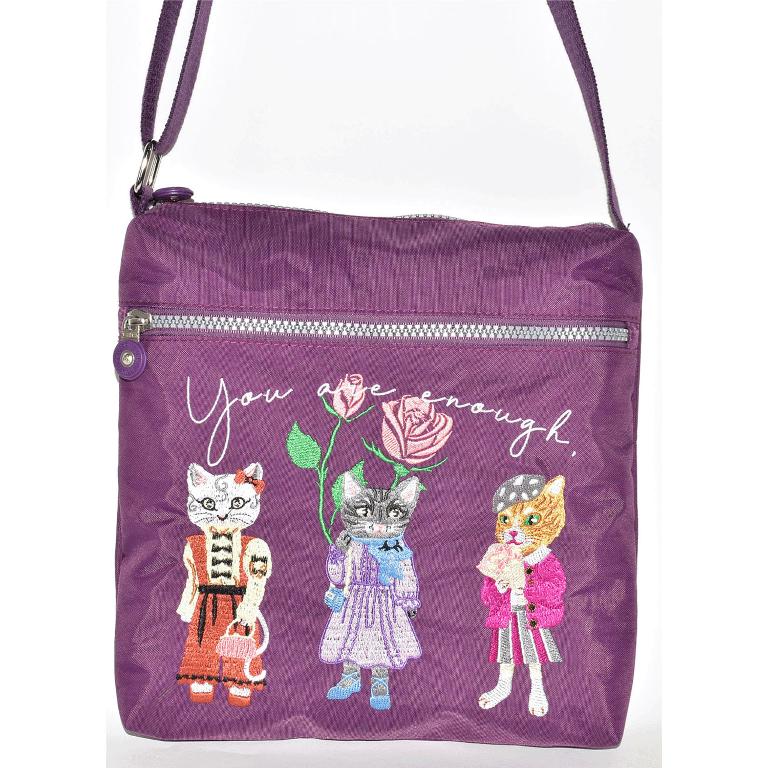 ネコ刺繍スクエア型ショルダーバッグ - 画像14