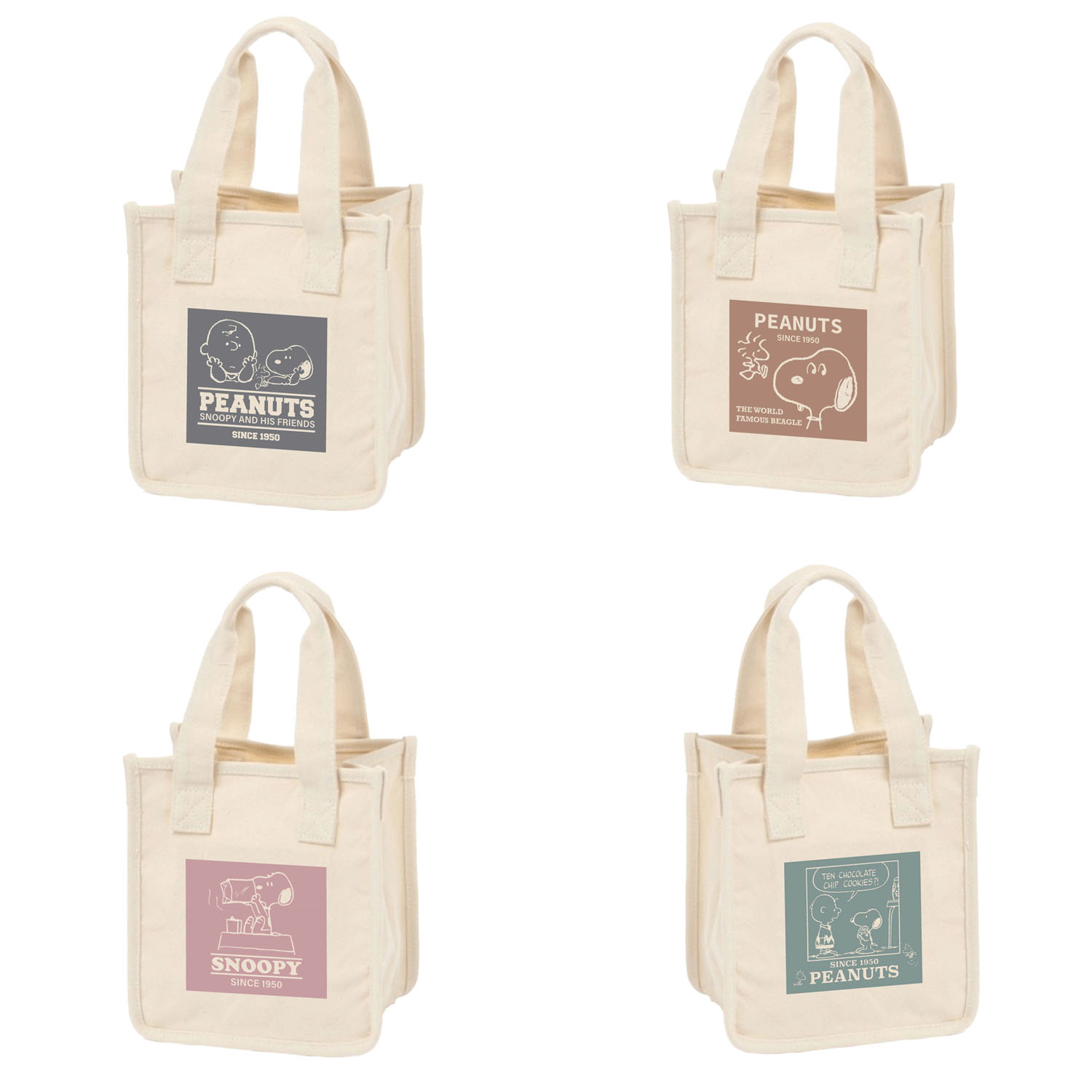 スヌーピー帆布ミニトートバッグ - 画像1