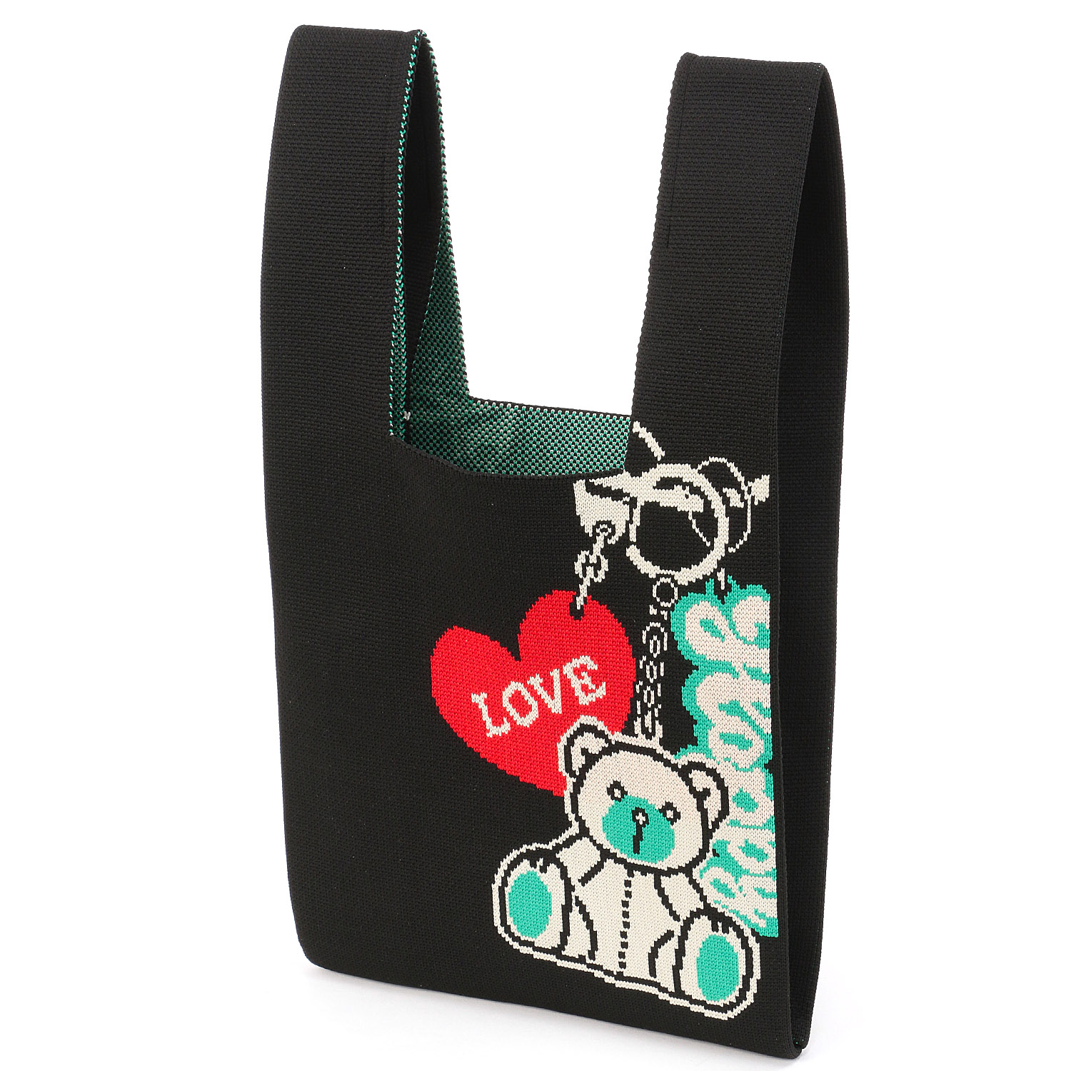 【エトワール別注柄】クマチャームニットバッグ - 画像5